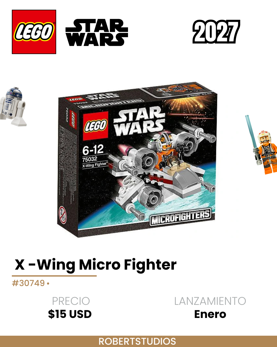 Rumor LEGO Star Wars 2027 sobre un X-Wing Micro Fighter