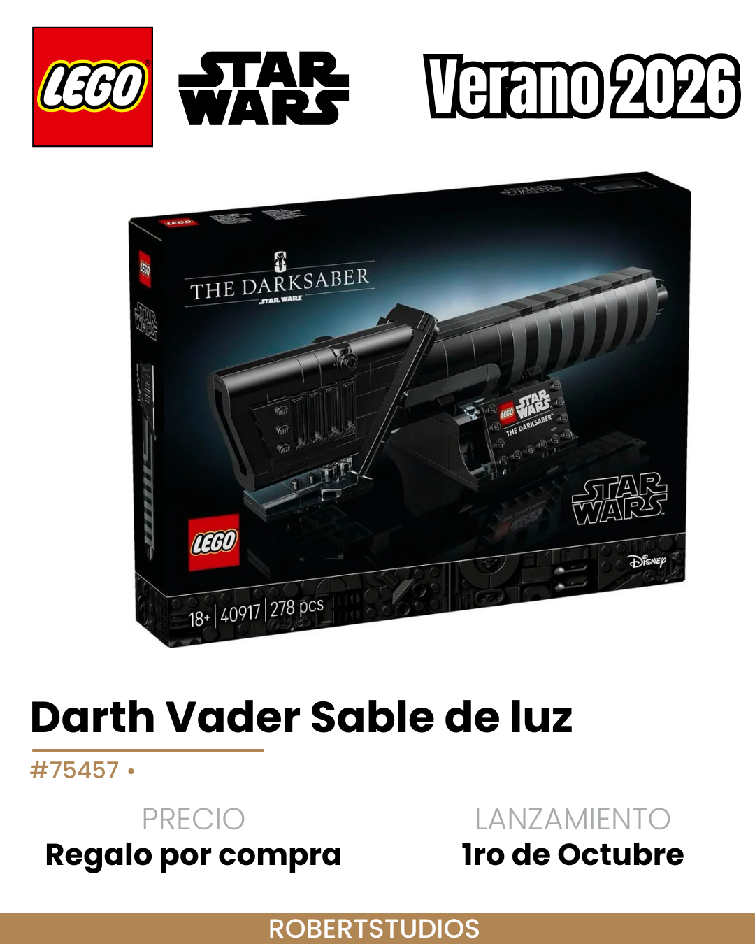 Rumor LEGO Star Wars sobre el sable de luz de Darth Vader